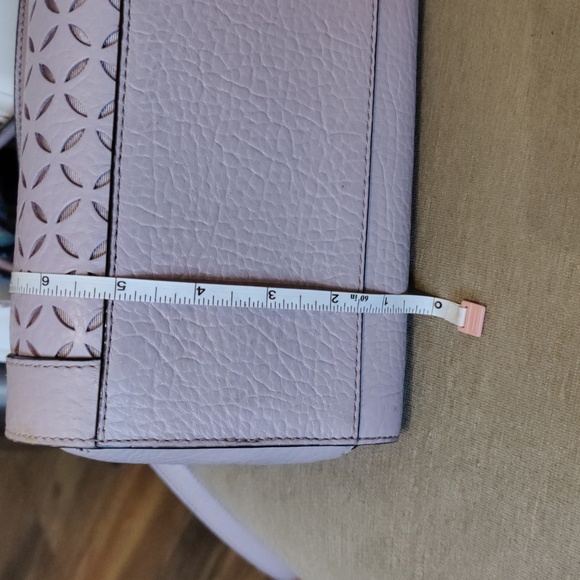Kate Spade lilac laser cut lattice front shoulder bag with silver hardware - Picture 16 of 16